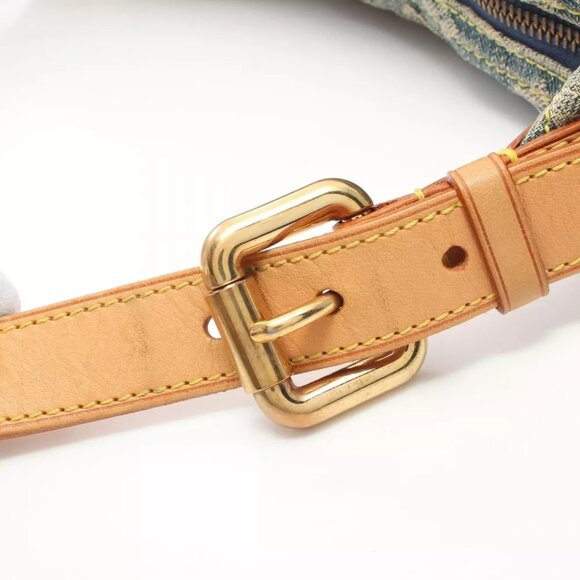 LOUIS VUITTON Baggy PM Shoulder Bag Monogram denim leather Blue Used LV - Picture 12 of 12